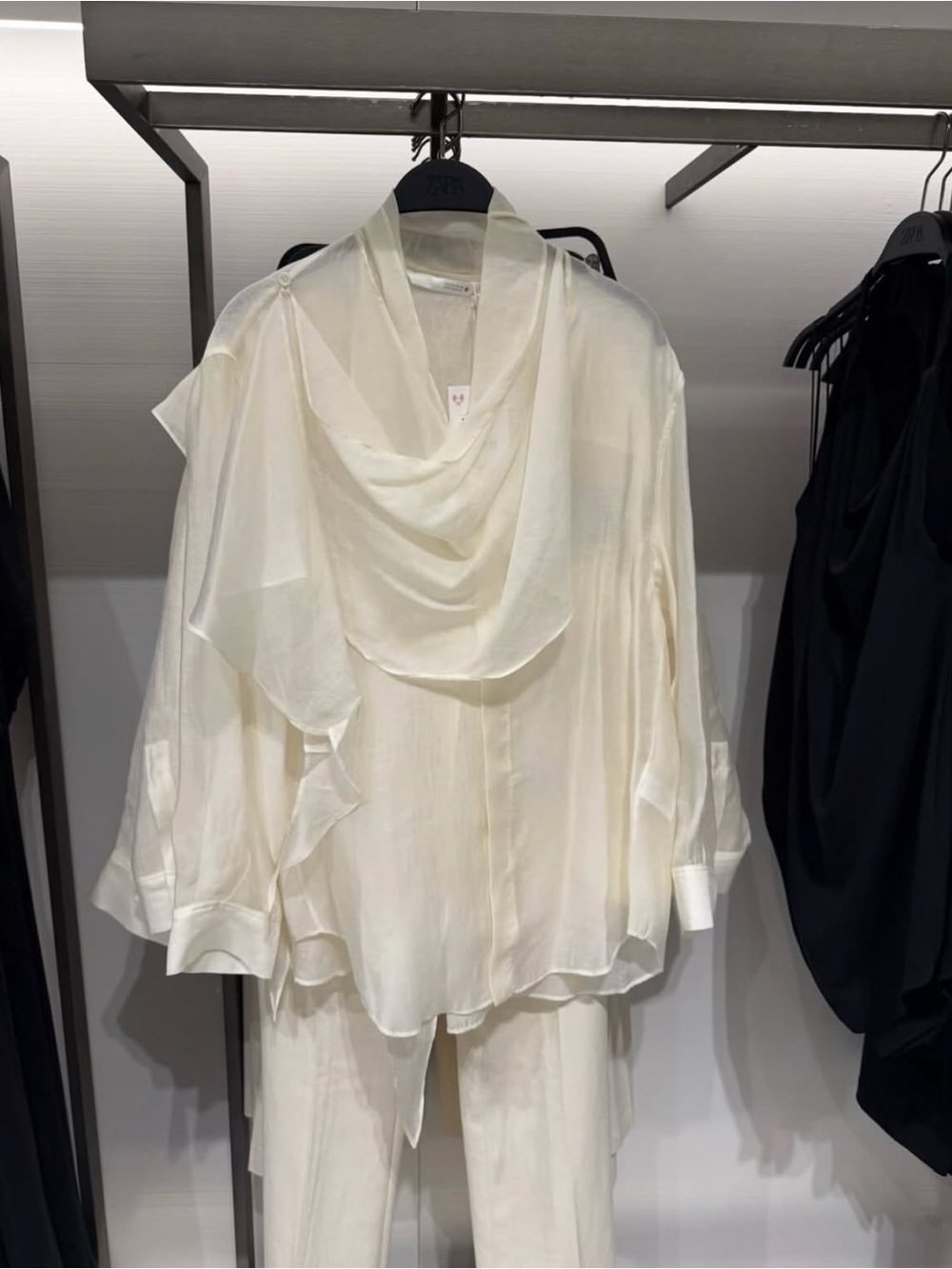 ZARA ZW COLLECTION HANDKERCHIEF SHIRT - Picture 8 of 11